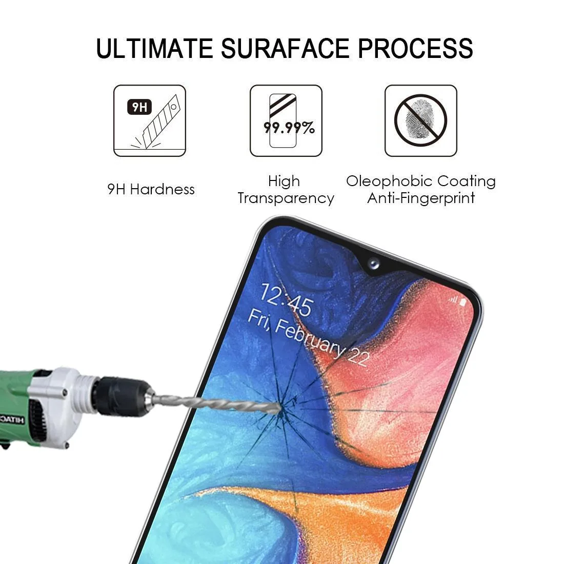 Full Glue Full Cover Screen Protector Tempered Glass film for Galaxy J6 (2018)