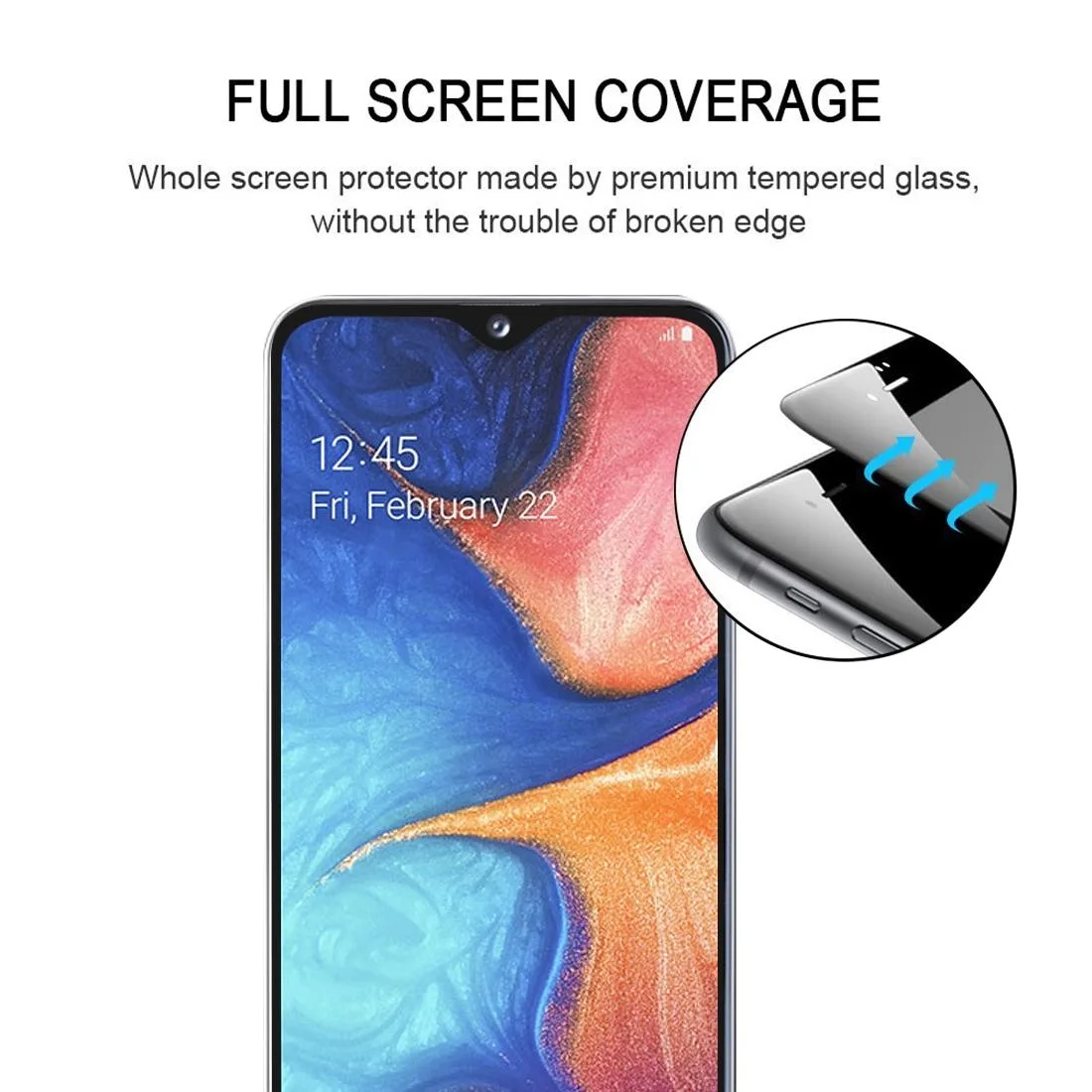 Full Glue Full Cover Screen Protector Tempered Glass film for Galaxy J6 (2018)
