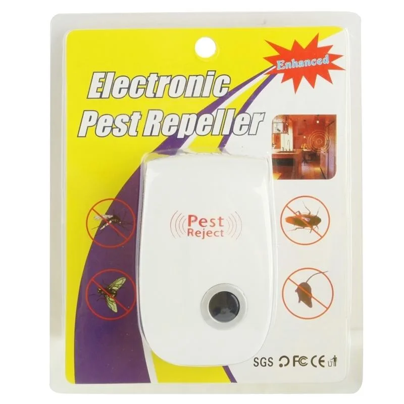 6pcs/Pack Ultrasonic Electronic Cockroach Mosquito Pest Reject Repeller, UK Plug