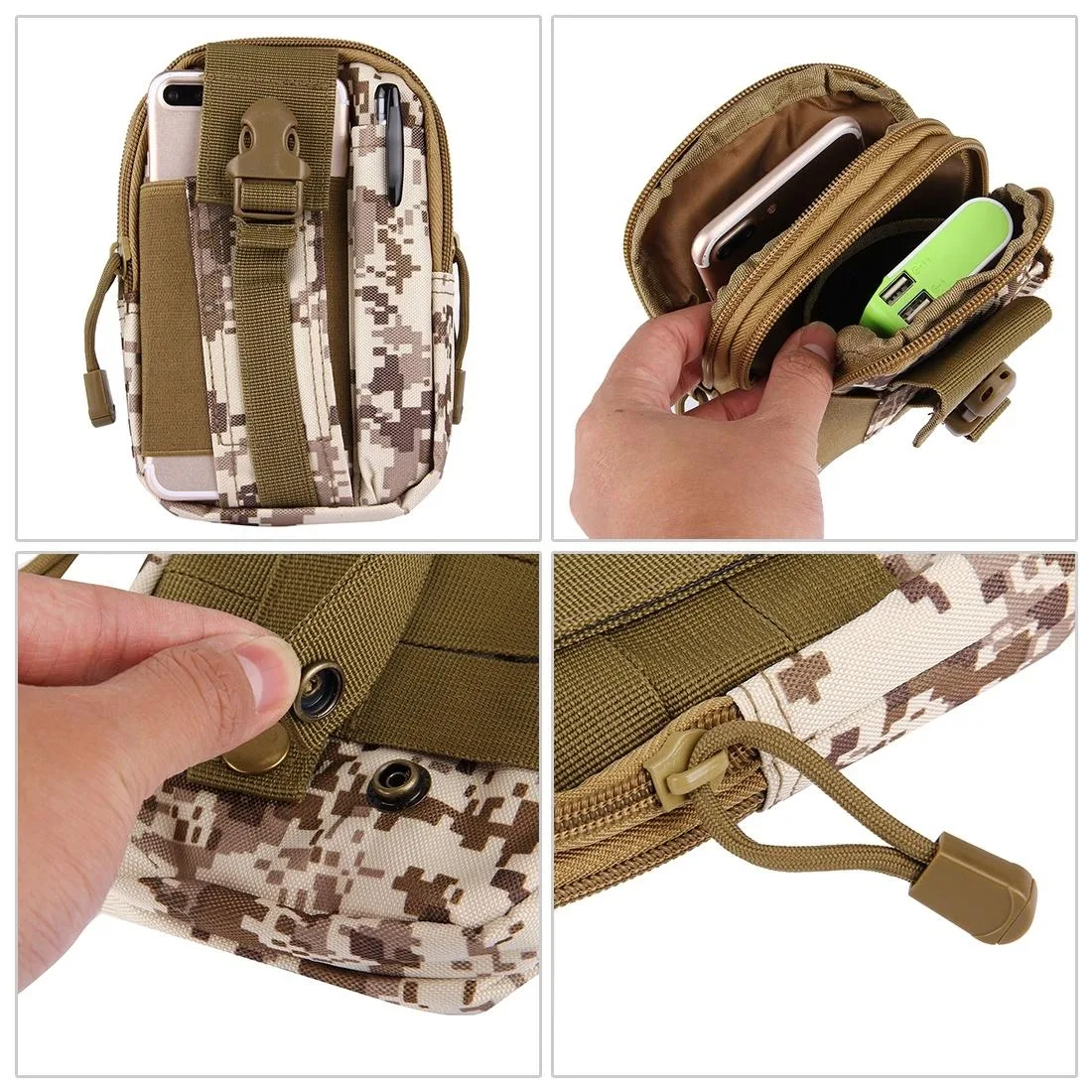 Stylish Multifunctional Outdoor Sports Running Hiking Riding Travelling Waist Bag Phone Camera Protective Case Card Pocket Wallet with Belt Bandage Binding Tape