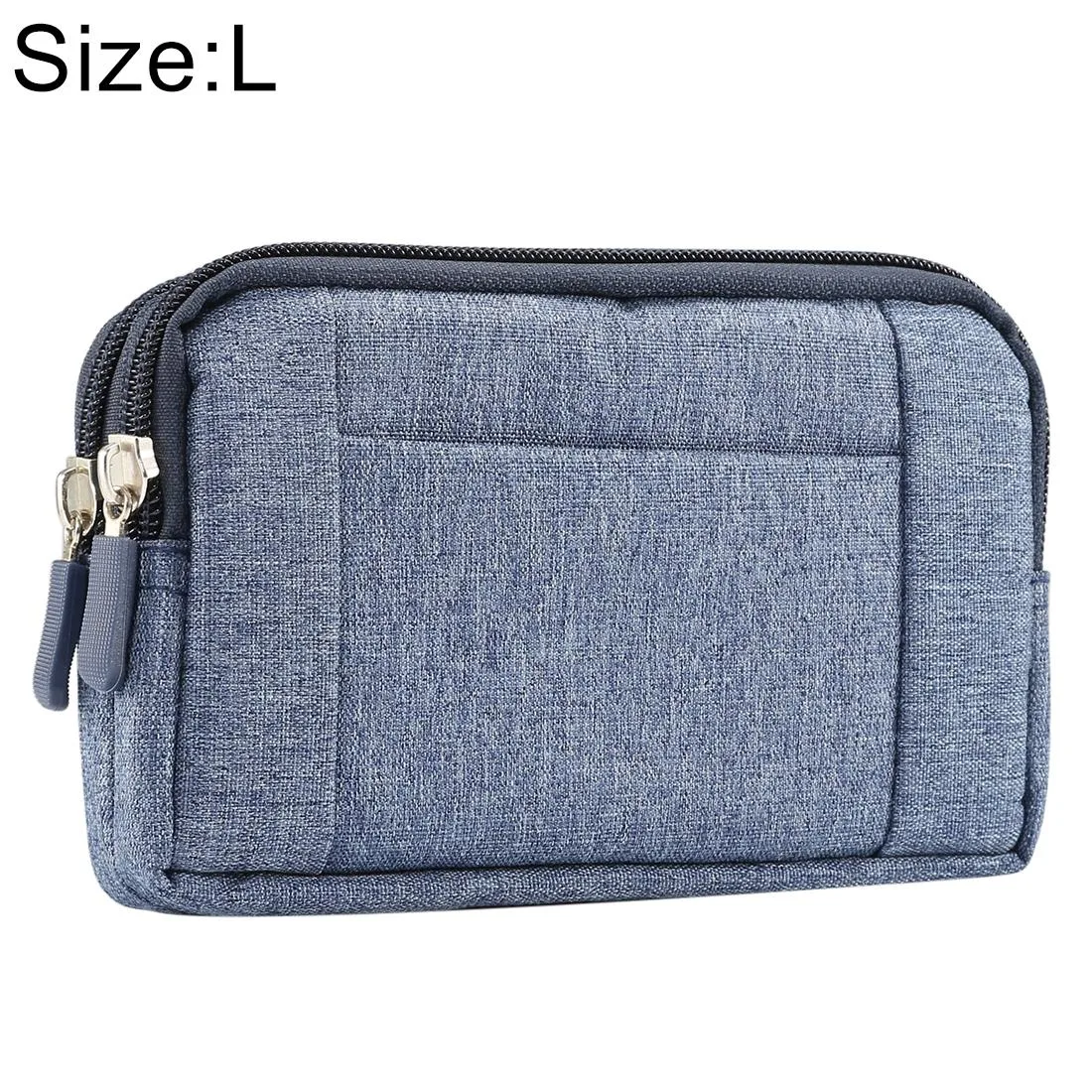 Sports Denim Universal Phone Bag Waist Bag for 5.5~6.3 inch Smartphones, Size: L