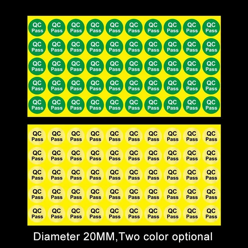 1000 PCS Round Shape QC Pass Sticker QC Pass Label