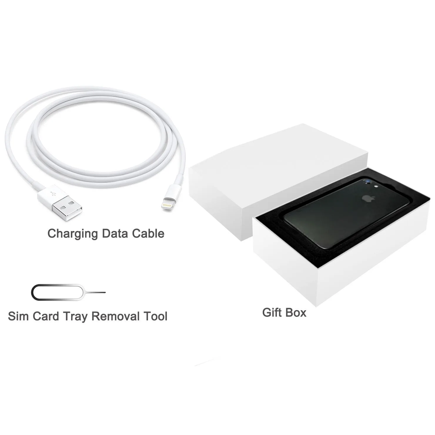 [HK Warehouse] Phone Packaging Box with Eject Pin & Charging Data Cable, Size: 183 x 100 x 35mm