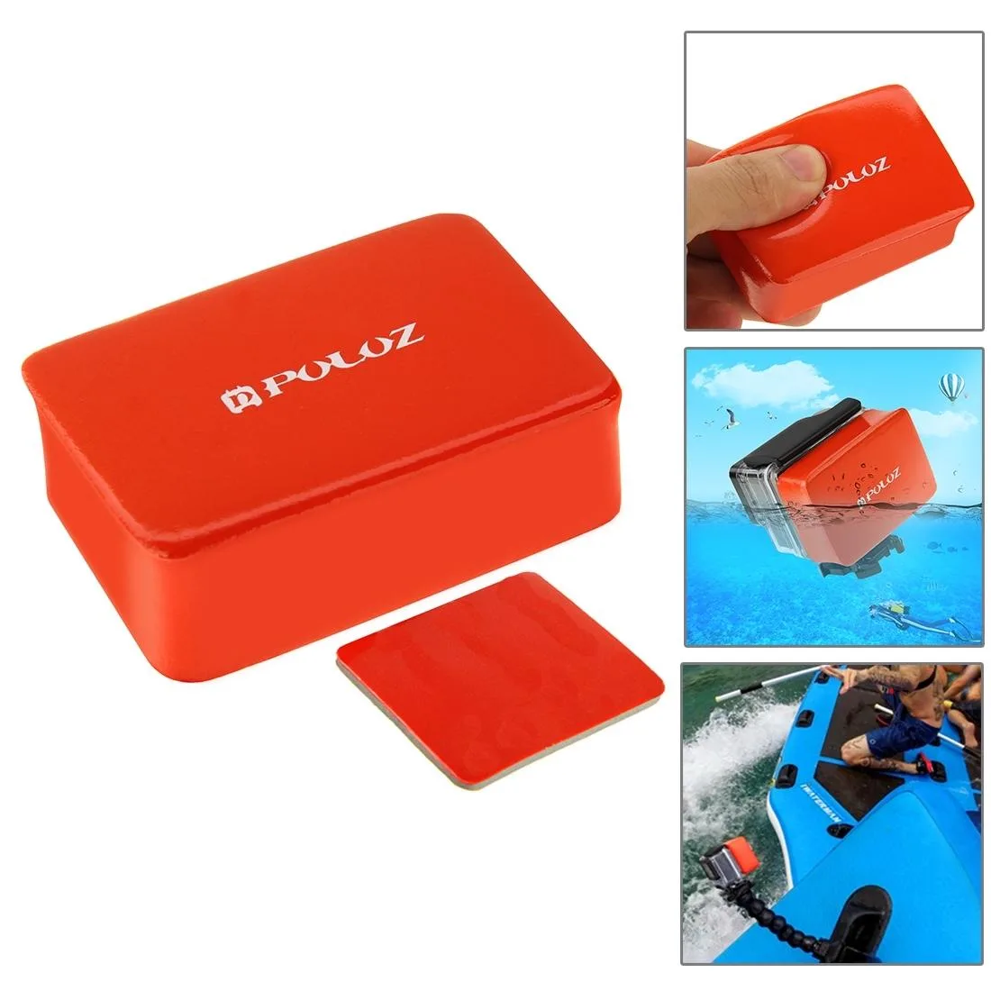 PULUZ 14 in 1 Surfing Accessories Combo Kits with EVA Case (Bobber Hand Grip + Floaty Sponge + Quick Release Buckle + Surf Board Mount + Floating Wrist Strap + Safety Tethers Strap + Storage Bag ) for GoPro, Insta360, DJI and Other Action Cameras