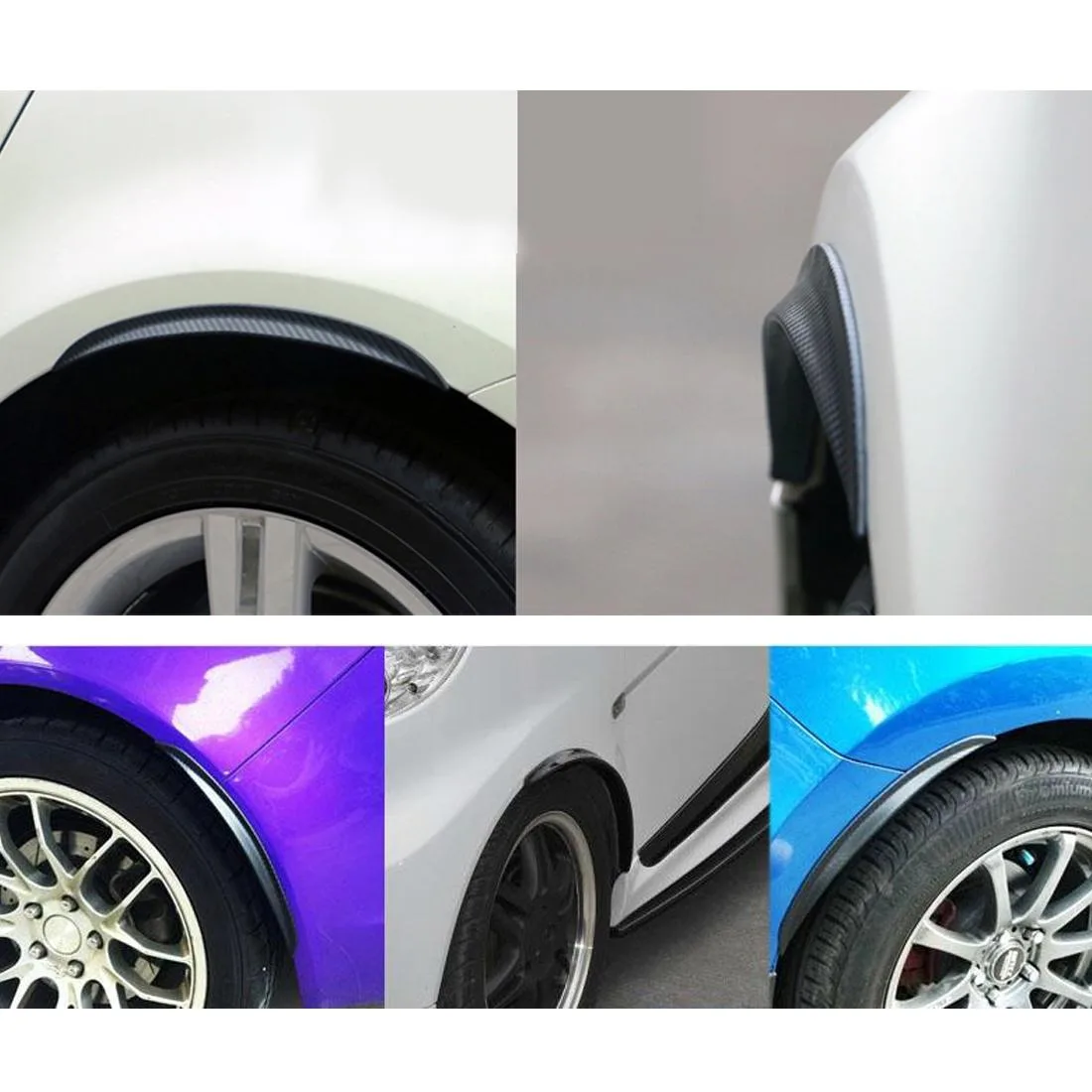 2 PCS Car Auto Rubber Fender Guard Protection Strip Scratch Protector Sticker, Size: 24*2cm