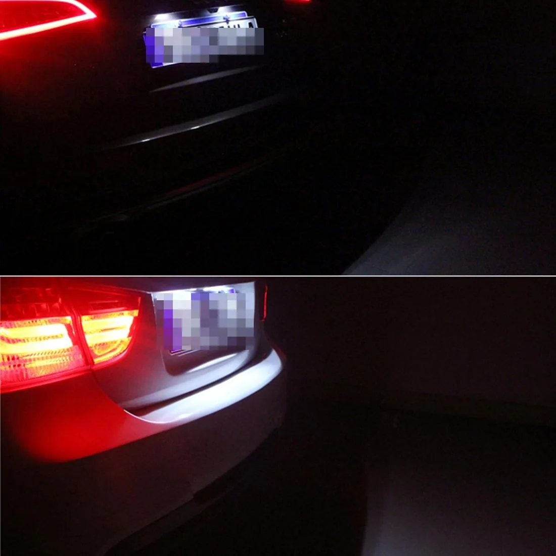 2 PCS License Plate Light with 18 SMD-3528 Lamps for Volkswagen,2W 120LM,6000K, DC12V(White Light)