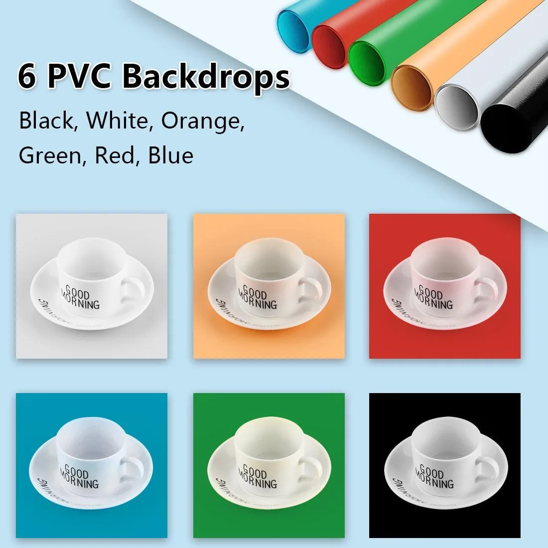 PULUZ 30cm Folding Ring Light Photo Lighting Studio Shooting Tent Box Kit with 6 Colors Black / White / Orange / Red / Green / Blue Backdrops, Unfold Size: 30cm x 30cm x 30cm, Unfold Size: 30cm x 30cm x 30cm(Black)