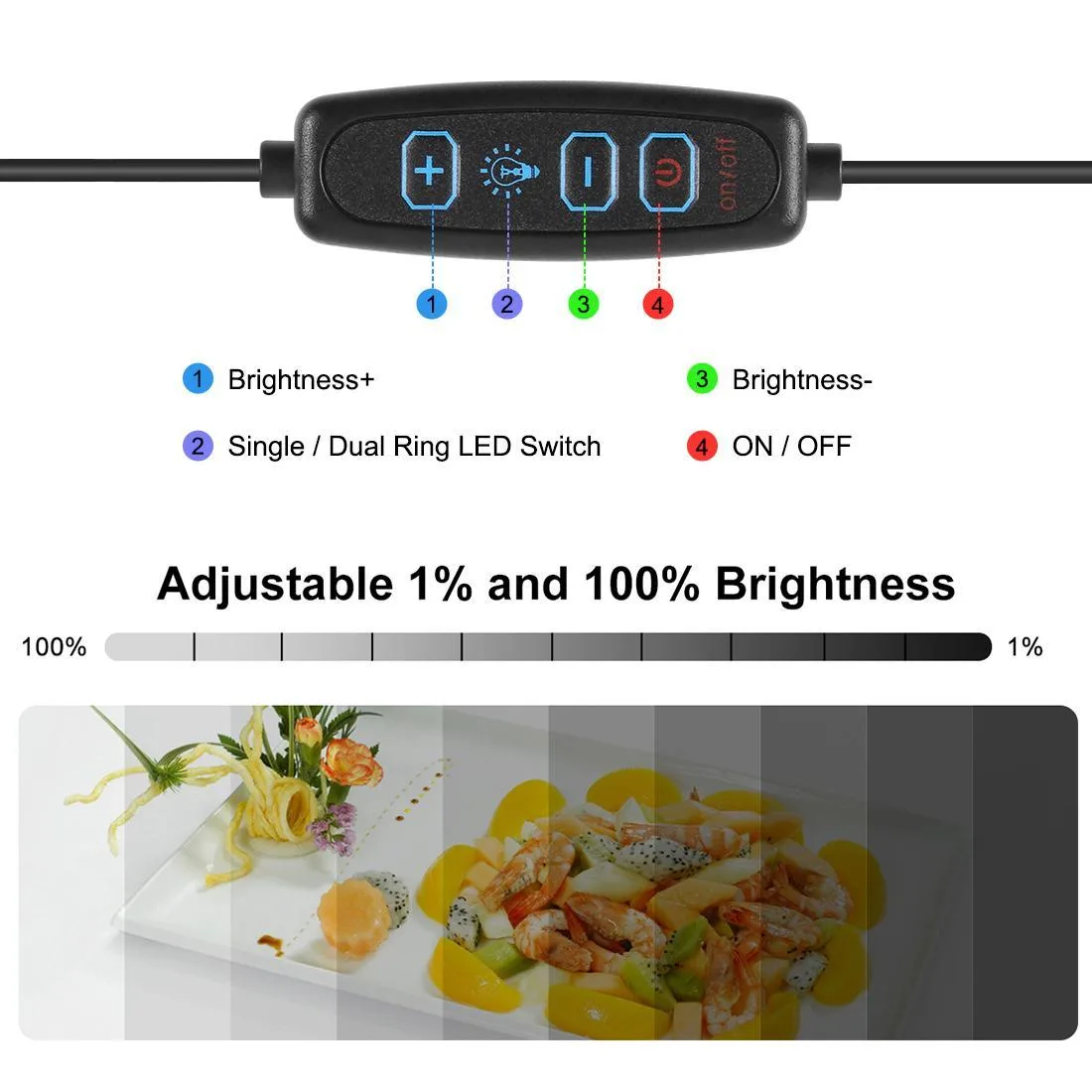 PULUZ 30cm Folding Ring Light Photo Lighting Studio Shooting Tent Box Kit with 6 Colors Black / White / Orange / Red / Green / Blue Backdrops, Unfold Size: 30cm x 30cm x 30cm, Unfold Size: 30cm x 30cm x 30cm(Black)