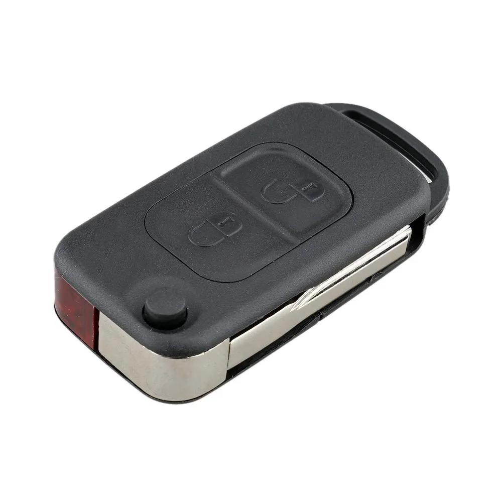 For Mercedes-Benz Car Keys Replacement 2 Buttons Car Key Case with Foldable Key Blade