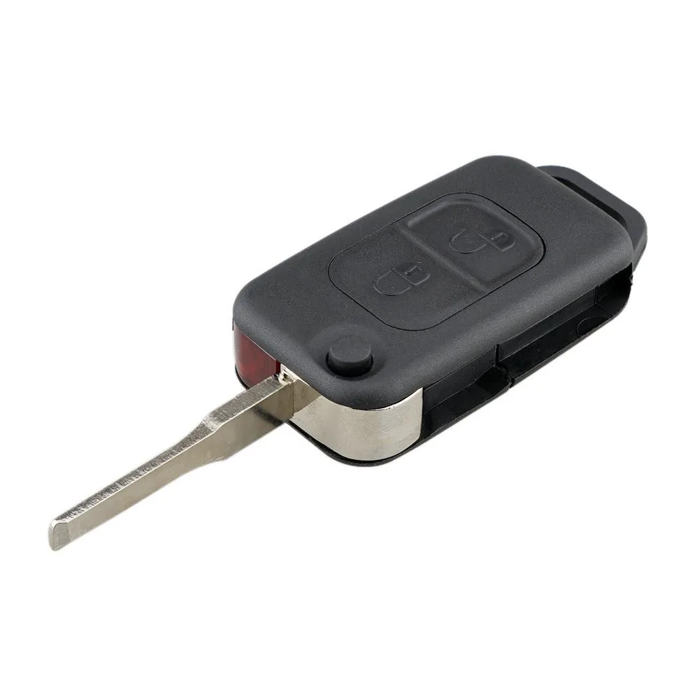 For Mercedes-Benz Car Keys Replacement 2 Buttons Car Key Case with Foldable Key Blade