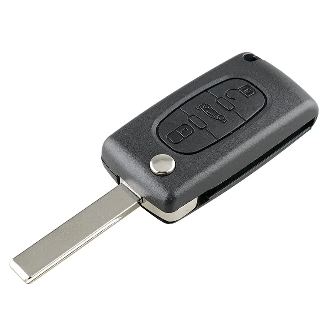 Car Keys Replacement 3 Buttons Car Key Case with Grooved, without Holder