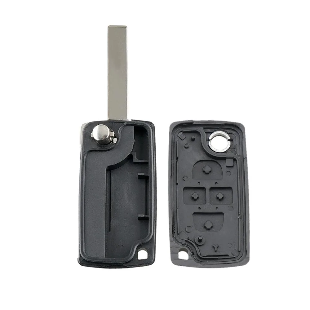For CITROEN C8 / PEUGEOT 1007 Car Keys Replacement 4 Buttons Car Key Case with Grooved, without Holder