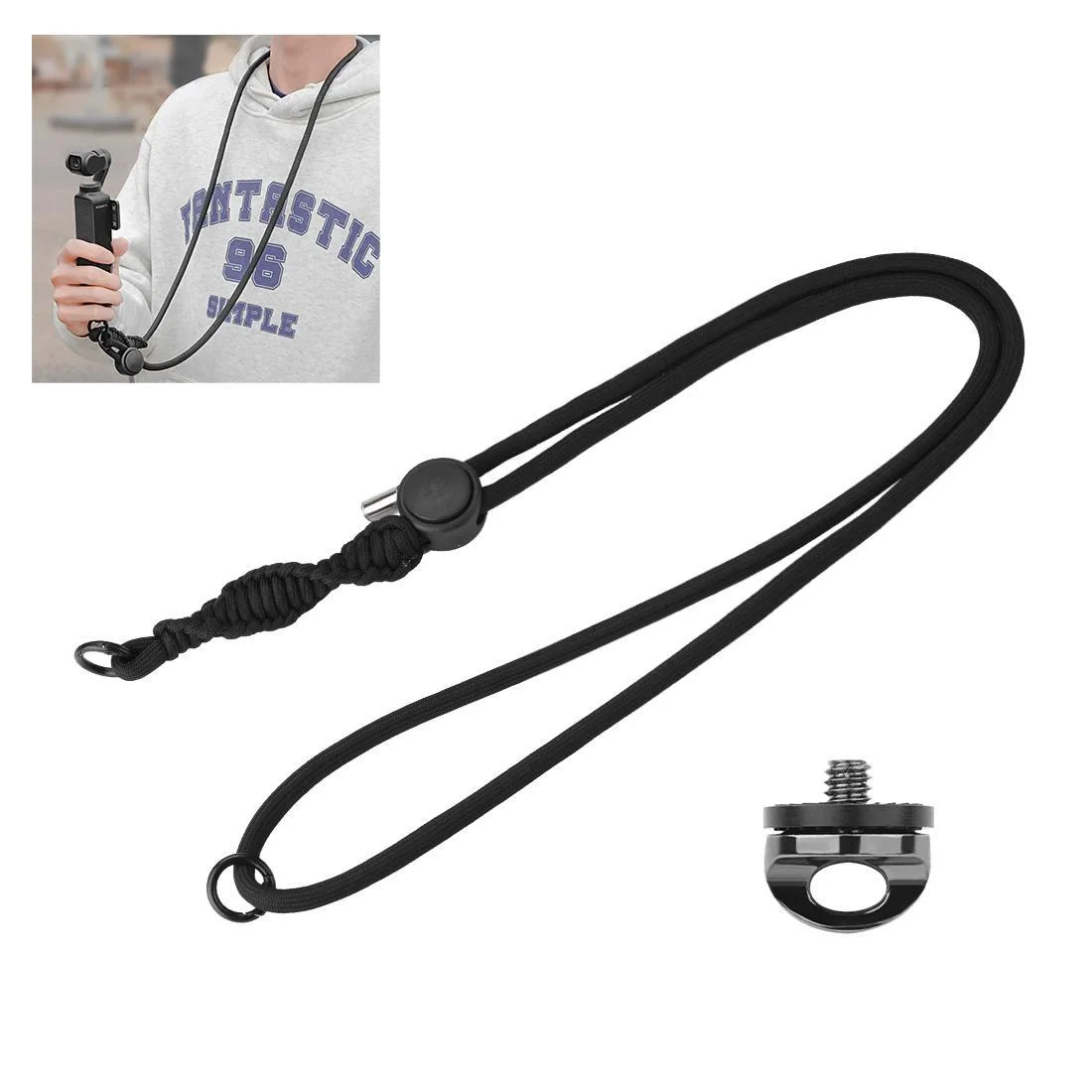 PULUZ Sports Camera Lanyard Long Adjustable Anti-lost Rope for DJI OSMO Pocket 4 / 3 / Insta360 X5