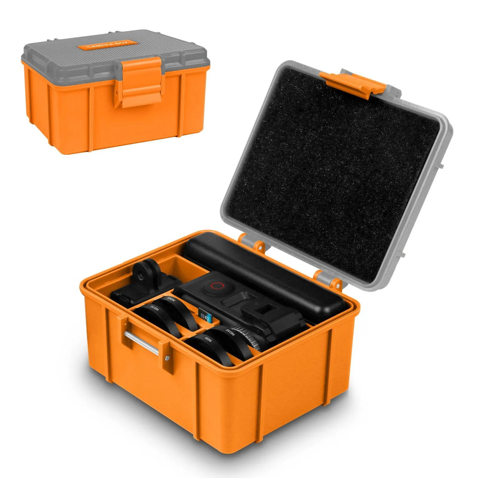 For DJI Osmo Action 6 / 5 Pro / 4 / 3 PULUZ Waterproof Hard Carrying Suitcase Outdoor Protective Storage Box