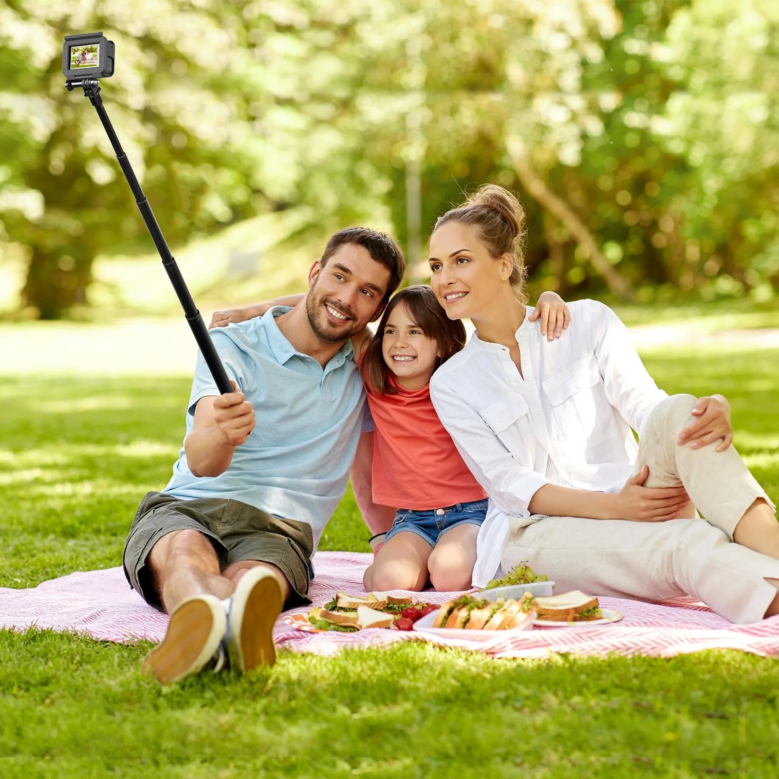PULUZ 150cm Metal Selfie Stick Monopod for Insta360 One RS / X2 / X3 / X4 / DJI Osmo 360