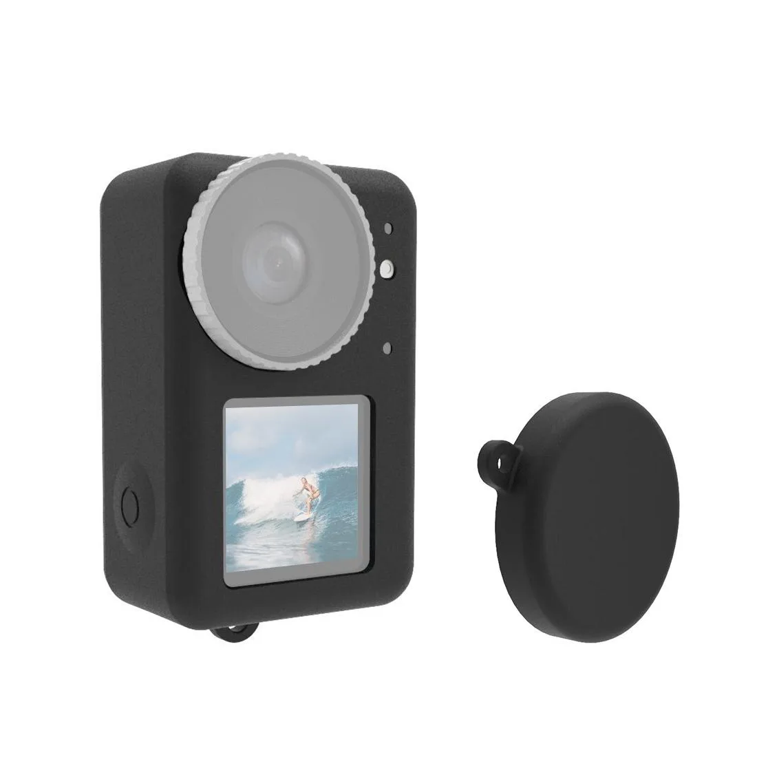 For DJI Osmo Action 5 Pro / 4 / 3 PULUZ Silicone Protective Case with Lens Cap