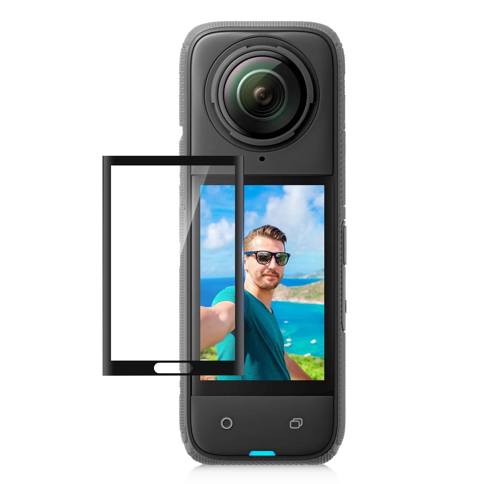 For Insta360 X4 / X5 PULUZ 9H 2.5D Curved HD Screen Tempered Glass Film (Transparent)