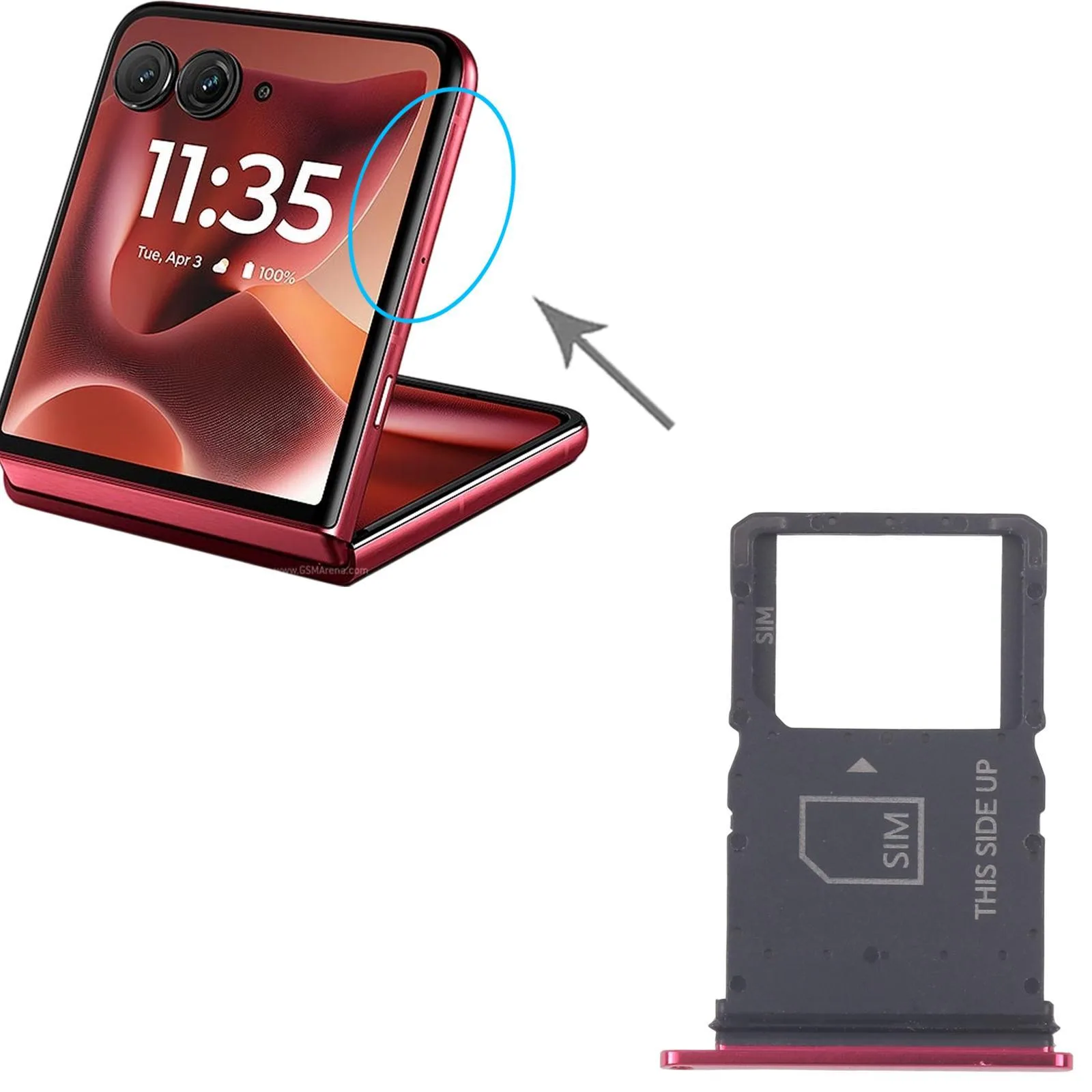 For Motorola Razr 60 Ultra / Razr Ultra 2025 Original SIM Card Tray