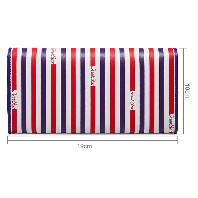 Just Star 3-fold Dreamlike Pattern Printing Long Wallet(Purple)