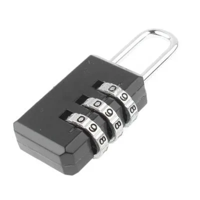 3 Digit Resettable Combination Security Travel Lock(Random Color Delivery)