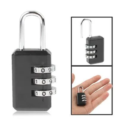 3 Digit Resettable Combination Security Travel Lock(Random Color Delivery)