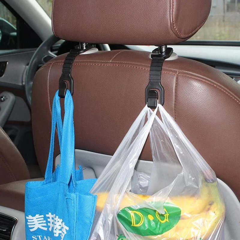 Car Auto Seat Back Bottle Bag Holder Hook Pothook(Black)