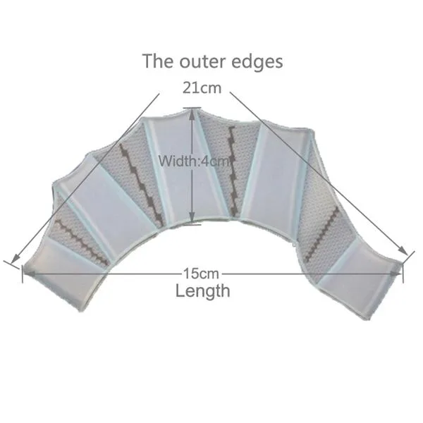Silicone Swimming Web Fins Hand Flippers Training Gloves, S