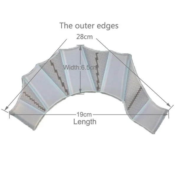 Silicone Swimming Web Fins Hand Flippers Training Gloves, L