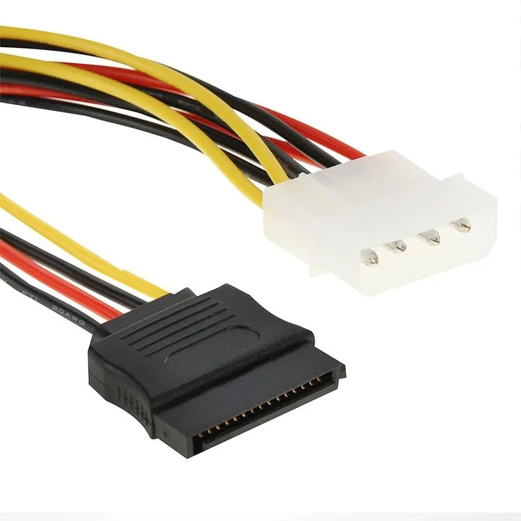 2 x 15 Pin to 4 Pin Serial SATA Power Adapter Cable, Core Material: Copper, Length: 18cm