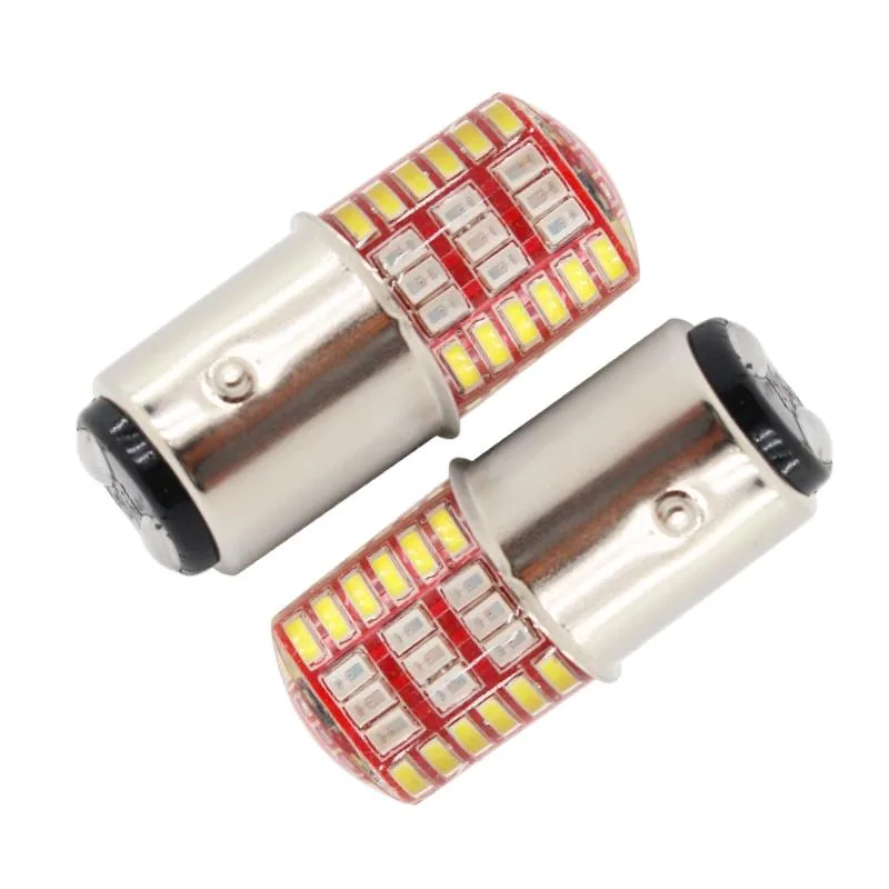 2 PCS 1157 DC12V / 1.1W Motorcycle / Car LED Double Color Flashing Light Turn Signal / Brake Lamp with 42LEDs SMD-3014 Lamp Beads