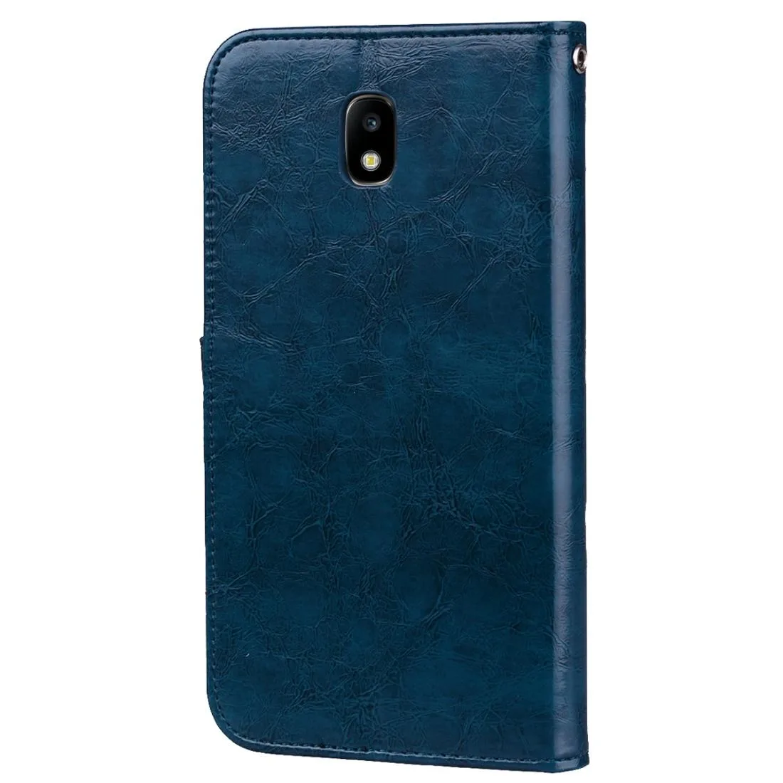 For Samsung Galaxy J5 (2017) / J530 (EU Version) Business Style Oil Wax Texture Horizontal Flip Leather Case with Holder & Card Slots & Wallet
