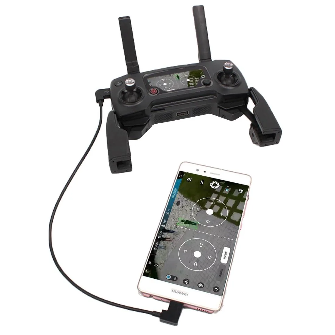 30cm Micro USB to USB-C / Type-C Converting Data Cable Connector for DJI MAVIC PRO & SPARK Remote Controller, Smartphones, Tablets