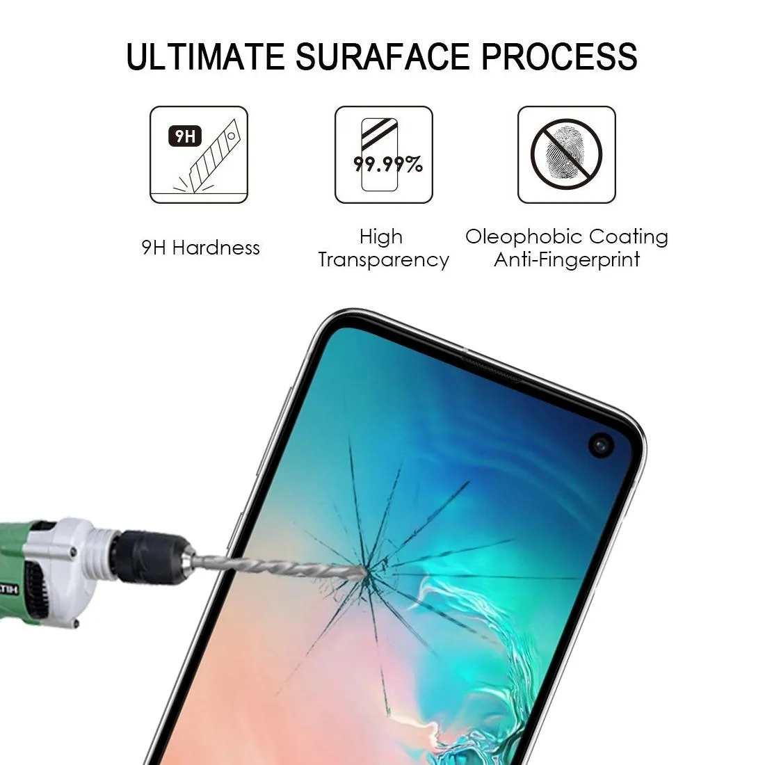 9H 2.5D Premium Curved Screen Crystal Tempered Glass Film for Galaxy S10 E